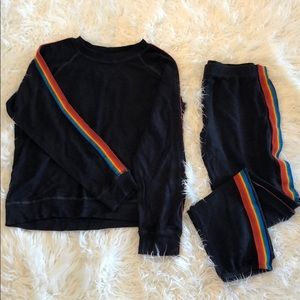 Monrow Supersoft Rainbow Sweat Set